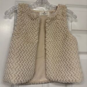 H&M Beige Faux Fur Vest